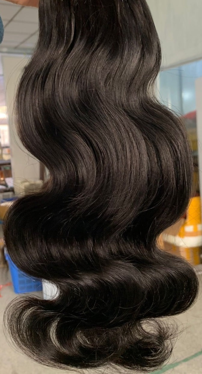 Body Wave 100% human hair bundles, natural black