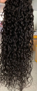 Curly 100% human hair bundle, natural black