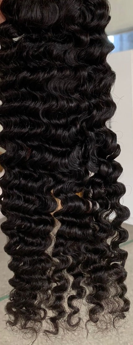 Deep Wave 100% human hair bundle, natural black
