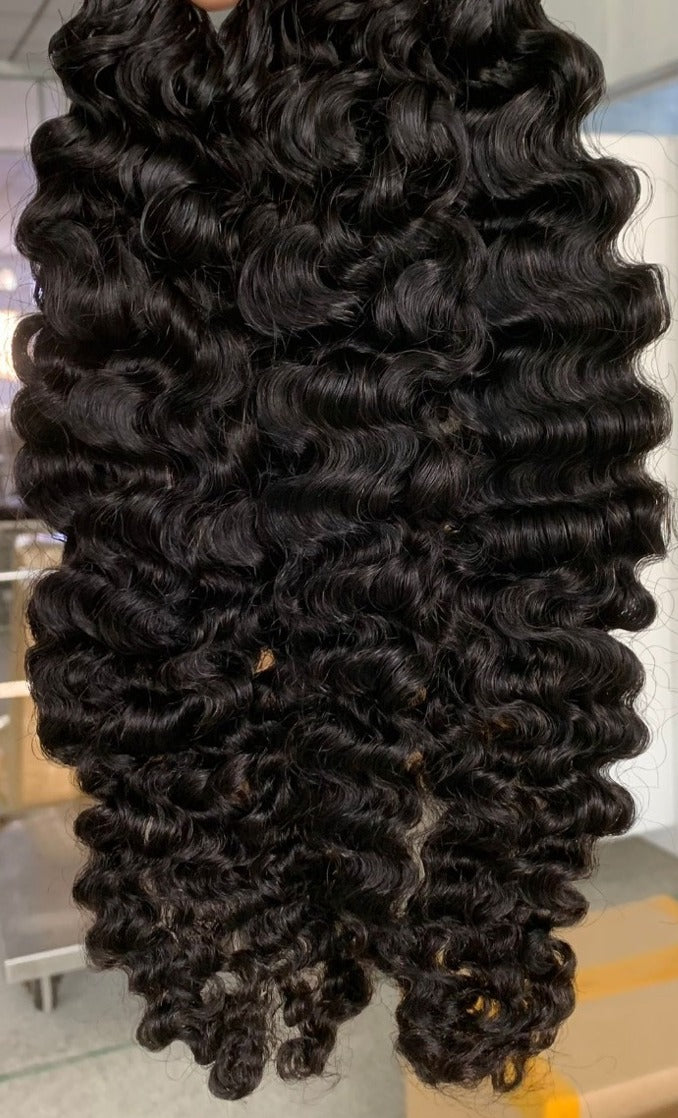 Deep Wave 100% human hair bundle, natural black