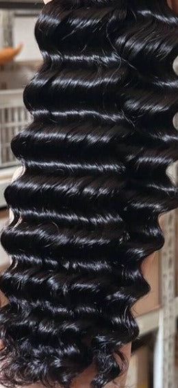 Deep Wave 100% human hair bundle, natural black