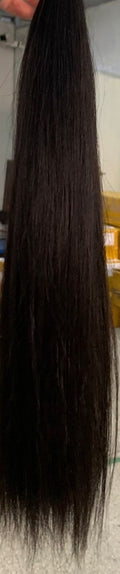 Straight 100% human hair bundle, natural black